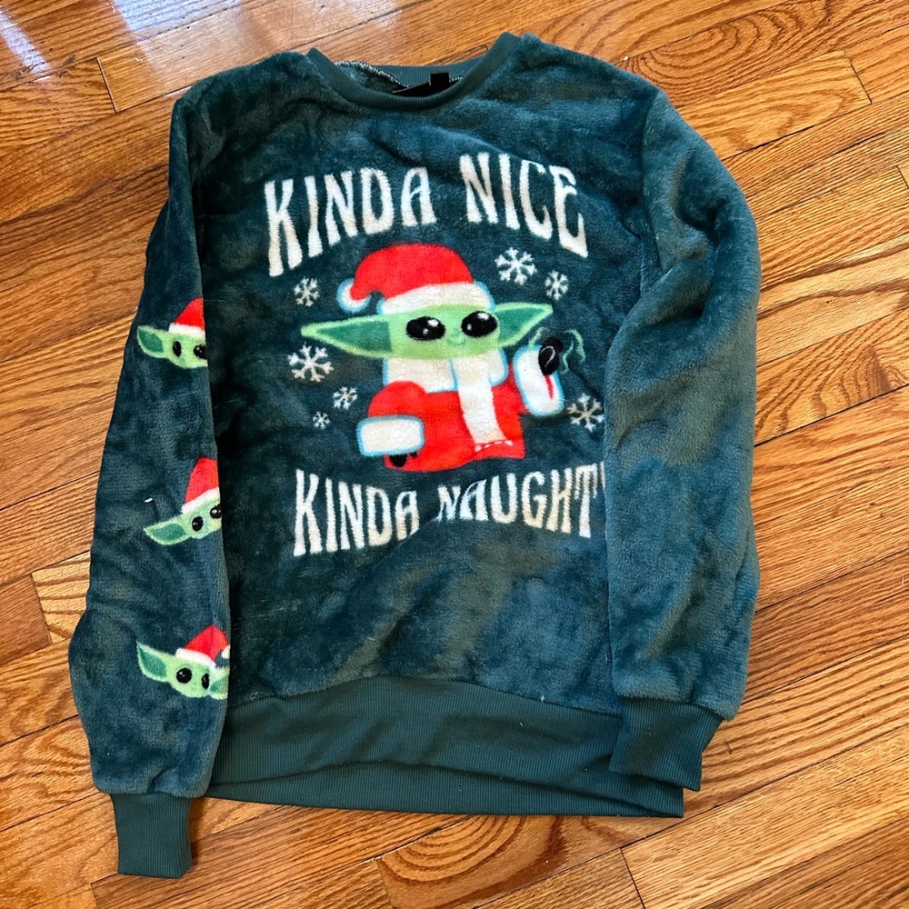 Star Wars Baby Yoda Fleece Christmas Sweatshirt